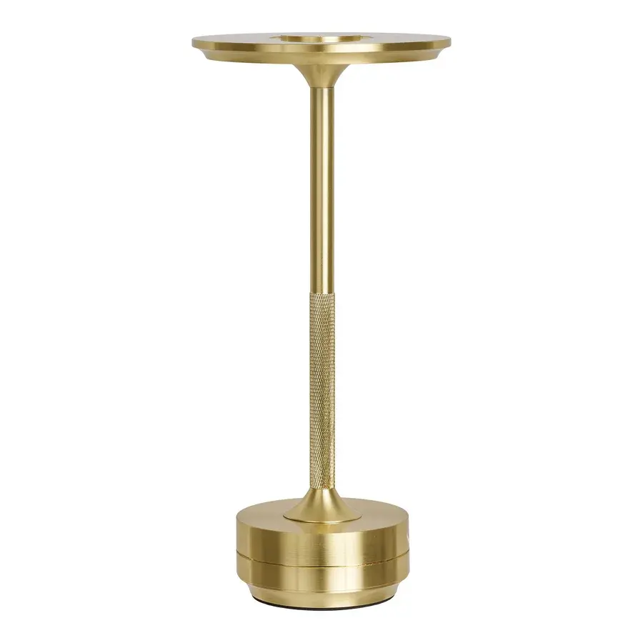 HOUSE NORDIC Lyneham LED-bordlampe, oppladbar – messing/aluminium – produktbilde
