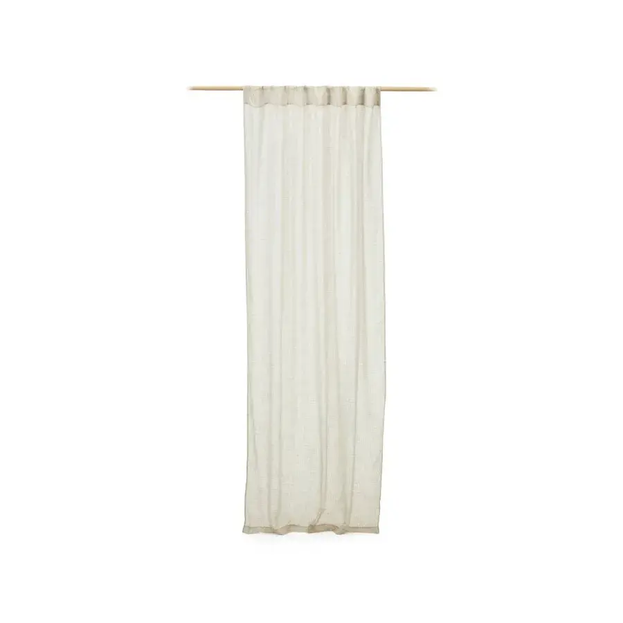 KAVE HOME Mahina gardin – beige bomull/lin (140x260) – produktbilde